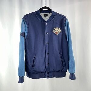 Hudson Cotton Varsity Jacket in‎ Blue Size Extra Large